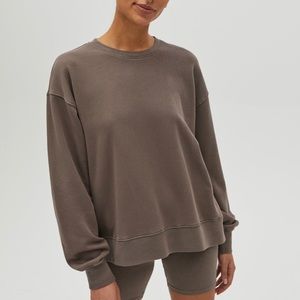 SOLD do not buy!!Aritzia oversized brown crewneck